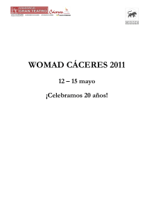 WOMAD CÁCERES 2011