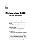 Eivissa Jazz 2012. Baluarte de Santa Lucía