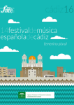 xiv edición. festival de música española de cádiz. noviembre 2016