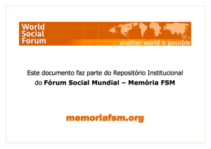 Fórum Social Mundial – Memória FSM