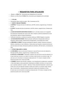 SMATA - Web - Obra Social - REQUISITOS PARA AFILIACI+ôN