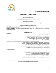 Propuesta Pedagógica Curso Introductorio 2014