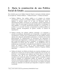 2. Hacia la construcción de una Política Social de Estado.