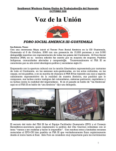 Voz de la Unión FORO SOCIAL AMERICA III