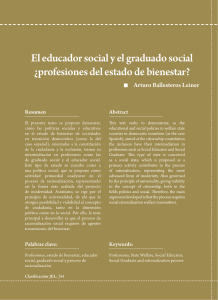 El educador social y el graduado social ¿profesiones