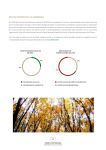 nuestra contribución a las comunidades
