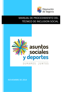 manual de procedimiento del técnico de inclusion social