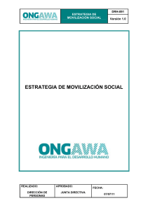 ESTRATEGIA DE MOVILIZACIÓN SOCIAL