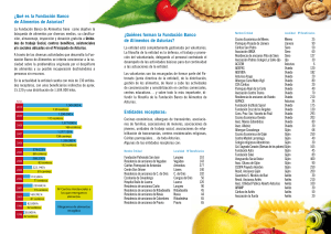 Tríptico de información sobre el Banco de Alimentos de Asturias