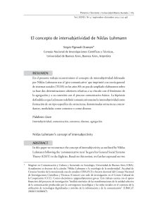 el concepto de intersubjetividad de niklas Luhmann