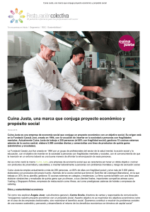 Cuina Justa, una marca que conjuga proyecto econ&oacute;mico y