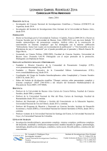 Curriculum Vitae Breve Leonardo Gabriel Rodríguez Zoya