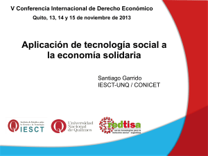 Aplicación de la tecnología social a la economía solidaria
