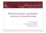 Educación superior, investigación, innovación y desarrollo social