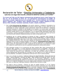Declaración de Taller– “Sistemas Universales y Ciudadanía: