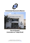 Carrera Trabajo Social - Universidad Nacional de Moreno