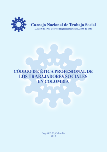 código de ética profesional de los trabajadores sociales en colombia