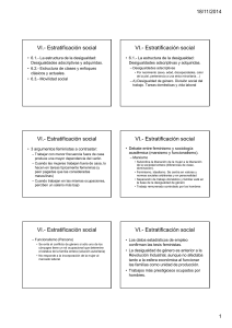 VI.- Estratificación social VI.- Estratificación social VI.