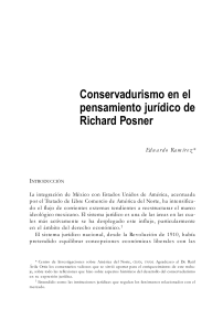 Conservadurismo en el pensamiento jurídico de Richard Posner