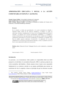 aproximación educativa y social a la acción comunitaria