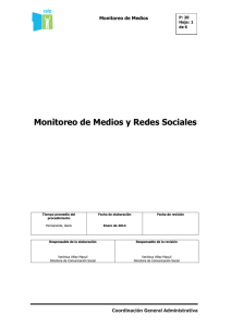 Monitoreo de Medios y Redes Sociales