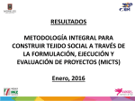 Metodología Integral para la Construcción del Tejido Social 2015