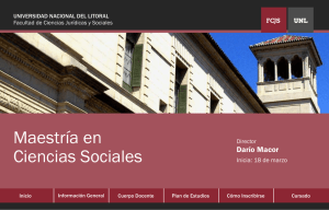 Maestría en Ciencias Sociales - Facultad de Ciencias Jurídicas y