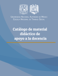 Catálogo material didáctico - Escuela Nacional de Trabajo Social