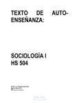texto de auto- enseñanza: sociología i hs 504