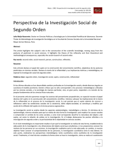 Perspectiva de la Investigación Social de Segundo Orden