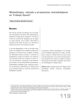 Metodología, método y propuestas metodológicas en Trabajo Social.