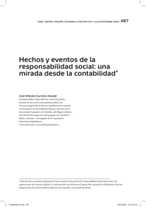 Hechos y eventos de la responsabilidad social: una