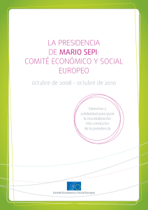 la presidencia de mario sepi: comité económico y social europeo