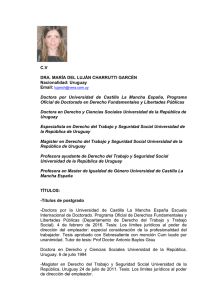 Uruguay Doctora por Universidad de Castilla La