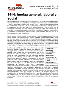 14-N: huelga general, laboral y social