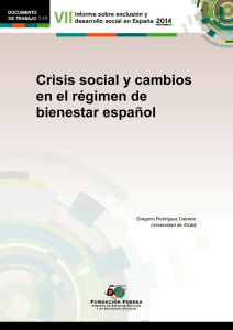 Crisis social y cambios en el régimen de bienestar español