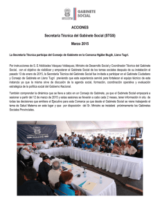 ACCIONES Secretaría Técnica del Gabinete Social (STGS
