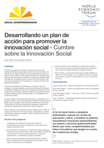 Desarrollando un plan de acción para promover la innovación social