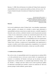1 Barranco, C. (2008). Retos del bienestar en los ámbitos del