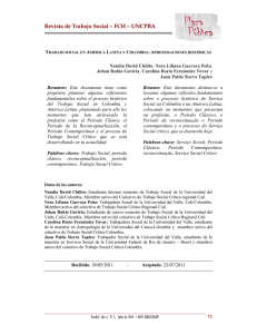 trabajo social en américa latina y colombia: aproximaciones históricas