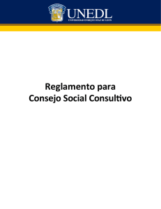 Reglamento para Consejo Social Consultivo