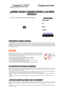 Publicidad Redes Sociales - Prima Posizione Barcelona