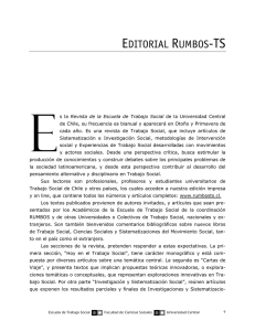 editorial rumbos-ts - Revistas de la Facultad de Ciencias Sociales