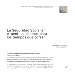 La Seguridad Social en Argentina: dilemas para los tiempos que