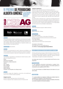 Bases del VI Premio de Periodismo Alberta Giménez