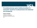 Consideraciones para institucionalizar la inclusión social en