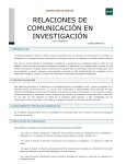 relaciones de comunicación en investigación