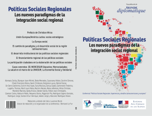 Políticas Sociales Regionales Políticas Sociales Regionales