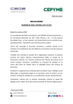 Nota de prensa NOTA DE PRENSA REUNIÓN DE CEOE, CEPYME