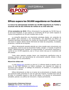 ElPozo supera los 50.000 seguidores en Facebook